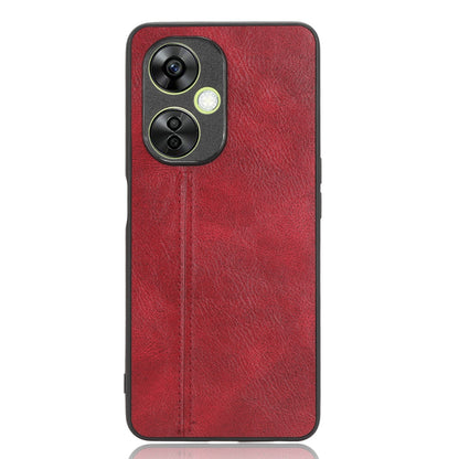OPPO K11 5G Cow Pattern Sewing Back Cover Phone Case - Premium PU Leather Texture PC + TPU Shockproof Protective Case, Scratch Resistant Slim Lightweight Anti-Fingerprint Full Coverage Mobile Cover