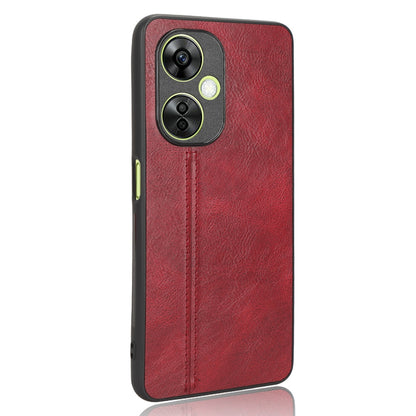 OPPO K11 5G Cow Pattern Sewing Back Cover Phone Case - Premium PU Leather Texture PC + TPU Shockproof Protective Case, Scratch Resistant Slim Lightweight Anti-Fingerprint Full Coverage Mobile Cover
