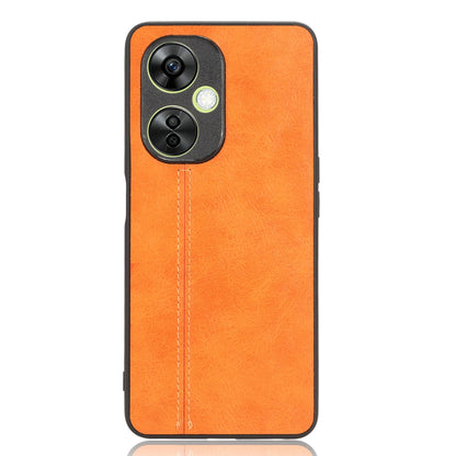 OPPO K11 5G Cow Pattern Sewing Back Cover Phone Case - Premium PU Leather Texture PC + TPU Shockproof Protective Case, Scratch Resistant Slim Lightweight Anti-Fingerprint Full Coverage Mobile Cover