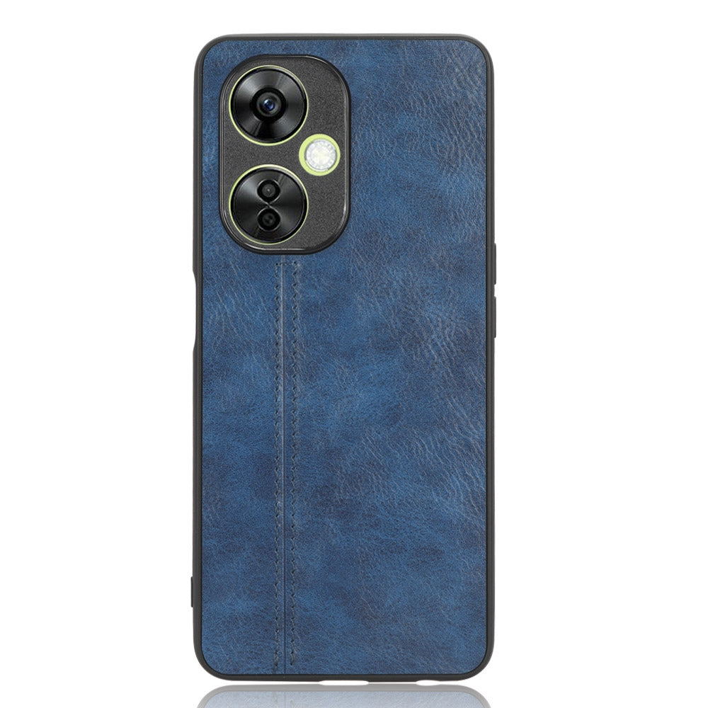 OPPO K11 5G Cow Pattern Sewing Back Cover Phone Case - Premium PU Leather Texture PC + TPU Shockproof Protective Case, Scratch Resistant Slim Lightweight Anti-Fingerprint Full Coverage Mobile Cover