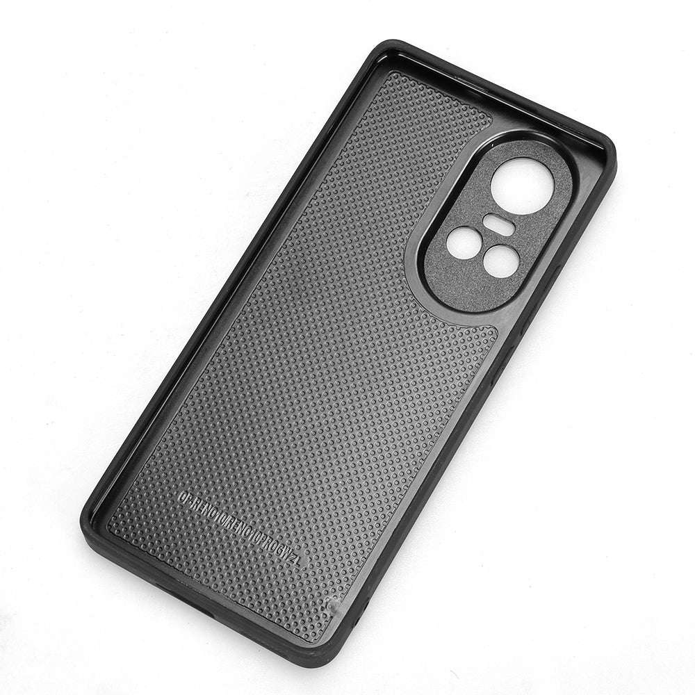 OPPO Reno10 Pro 5G Cow Pattern Sewing Back Cover Phone Case - Premium PU Leather Texture PC + TPU Shockproof Protective Case, Scratch Resistant Slim Lightweight Anti-Fingerprint Full Coverage Mobile Cover