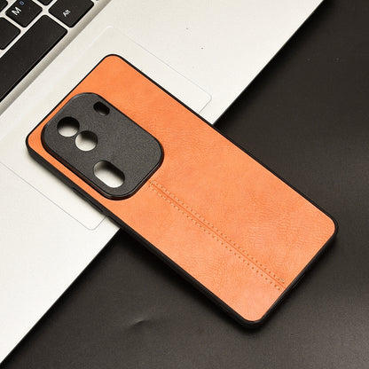 OPPO Reno11 Pro Cow Pattern Sewing Back Cover Phone Case - Premium PU Leather Texture PC + TPU Shockproof Protective Case, Scratch Resistant Slim Lightweight Anti-Fingerprint Full Coverage Mobile Cover