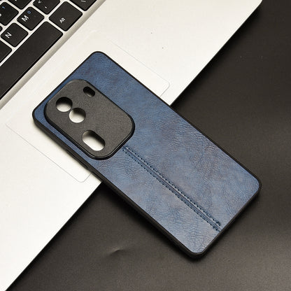 OPPO Reno11 Pro Cow Pattern Sewing Back Cover Phone Case - Premium PU Leather Texture PC + TPU Shockproof Protective Case, Scratch Resistant Slim Lightweight Anti-Fingerprint Full Coverage Mobile Cover