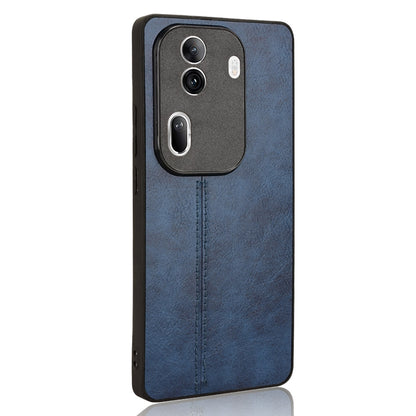 OPPO Reno11 Pro Cow Pattern Sewing Back Cover Phone Case - Premium PU Leather Texture PC + TPU Shockproof Protective Case, Scratch Resistant Slim Lightweight Anti-Fingerprint Full Coverage Mobile Cover