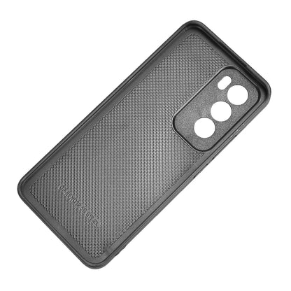 OPPO Reno12 Pro 5G Cow Pattern Sewing Back Cover Phone Case - Premium PU Leather Texture PC + TPU Shockproof Protective Case, Scratch Resistant Slim Lightweight Anti-Fingerprint Full Coverage Mobile Cover