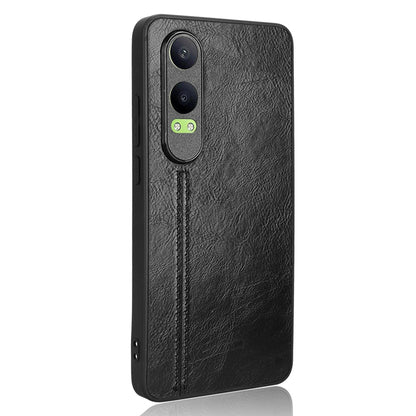 OPPO K12x Cow Pattern Sewing Back Cover Phone Case - Premium PU Leather Texture PC + TPU Shockproof Protective Case, Scratch Resistant Slim Lightweight Anti-Fingerprint Full Coverage Mobile Cover