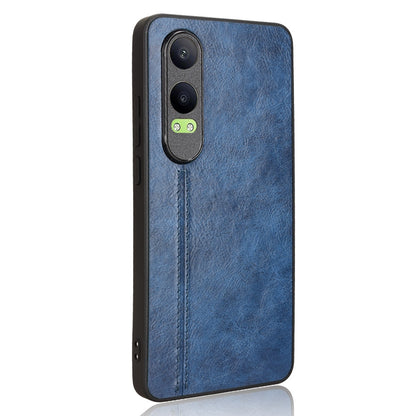 OPPO K12x Cow Pattern Sewing Back Cover Phone Case - Premium PU Leather Texture PC + TPU Shockproof Protective Case, Scratch Resistant Slim Lightweight Anti-Fingerprint Full Coverage Mobile Cover