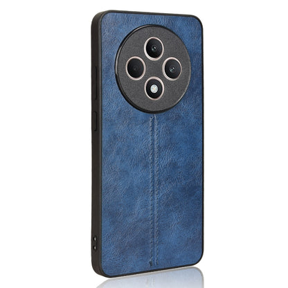 OPPO Reno12 F 5G Cow Pattern Sewing Back Cover Phone Case - Premium PU Leather Texture PC + TPU Shockproof Protective Case, Scratch Resistant Slim Lightweight Anti-Fingerprint Full Coverage Mobile Cover