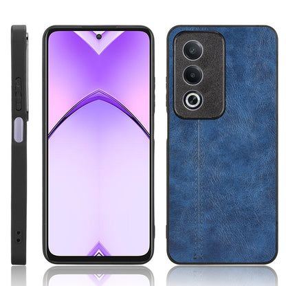 OPPO K12x 5G Cow Pattern Sewing Back Cover Phone Case - Premium PU Leather Texture PC + TPU Shockproof Protective Case, Scratch Resistant Slim Lightweight Anti-Fingerprint Full Coverage Mobile Cover