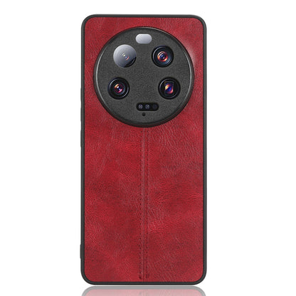 Xiaomi 13 Ultra Cow Pattern Sewing Back Cover Phone Case - Premium PU Leather Texture PC + TPU Shockproof Protective Case, Scratch Resistant Slim Lightweight Anti-Fingerprint Full Coverage Mobile Cover
