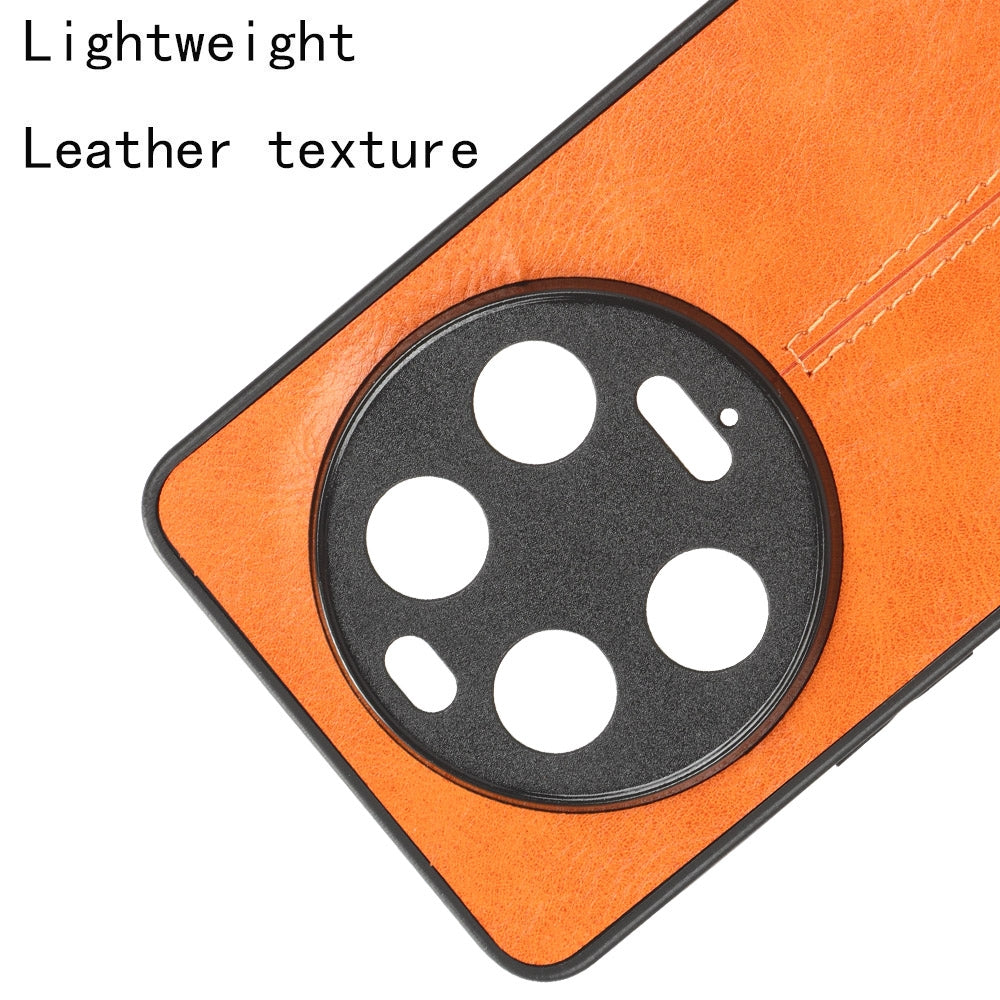 Xiaomi 13 Ultra Cow Pattern Sewing Back Cover Phone Case - Premium PU Leather Texture PC + TPU Shockproof Protective Case, Scratch Resistant Slim Lightweight Anti-Fingerprint Full Coverage Mobile Cover