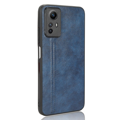 Xiaomi Redmi Note 12S 4G Cow Pattern Sewing Back Cover Phone Case - Premium PU Leather Texture PC + TPU Shockproof Protective Case, Scratch Resistant Slim Lightweight Anti-Fingerprint Full Coverage Mobile Cover