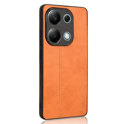 Xiaomi Redmi Note 13 Pro 4G Cow Pattern Sewing Back Cover Phone Case - Premium PU Leather Texture PC + TPU Shockproof Protective Case, Scratch Resistant Slim Lightweight Anti-Fingerprint Full Coverage Mobile Cover