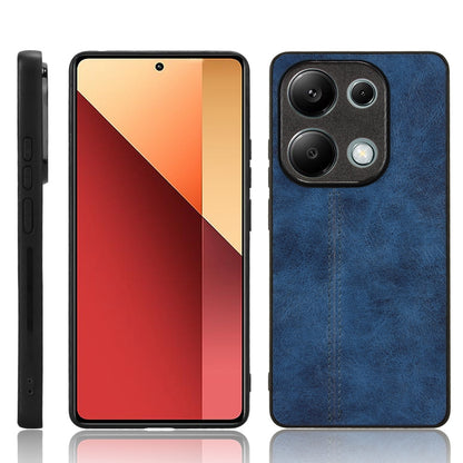 Xiaomi Poco M6 Pro 4G Cow Pattern Sewing Back Cover Phone Case - Premium PU Leather Texture PC + TPU Shockproof Protective Case, Scratch Resistant Slim Lightweight Anti-Fingerprint Full Coverage Mobile Cover