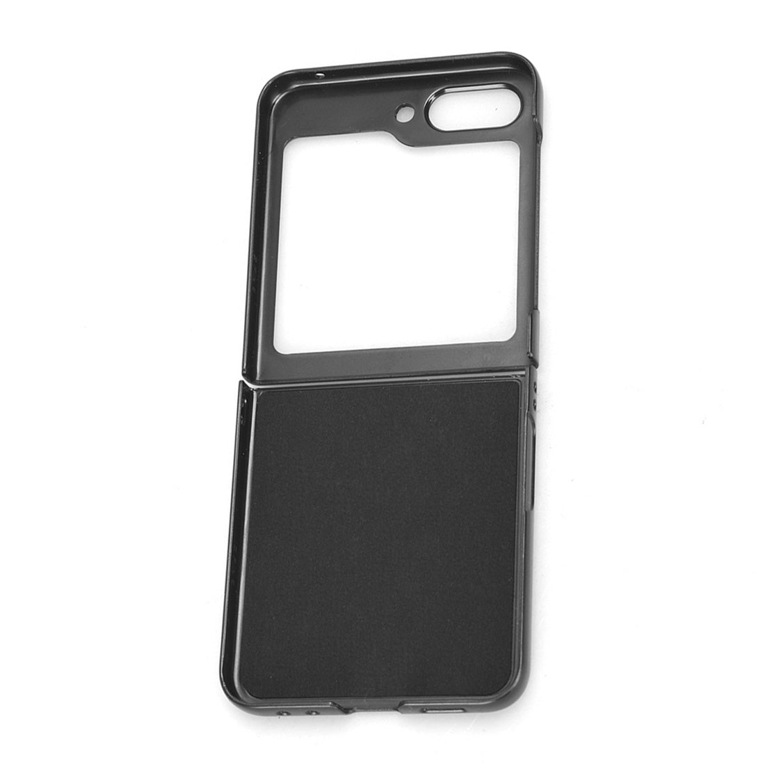 Samsung Galaxy Z Flip5 Cow Pattern Sewing Back Cover Phone Case - Premium PU Leather Texture PC + TPU Shockproof Protective Case, Scratch Resistant Slim Lightweight Anti-Fingerprint Full Coverage Mobile Cover
