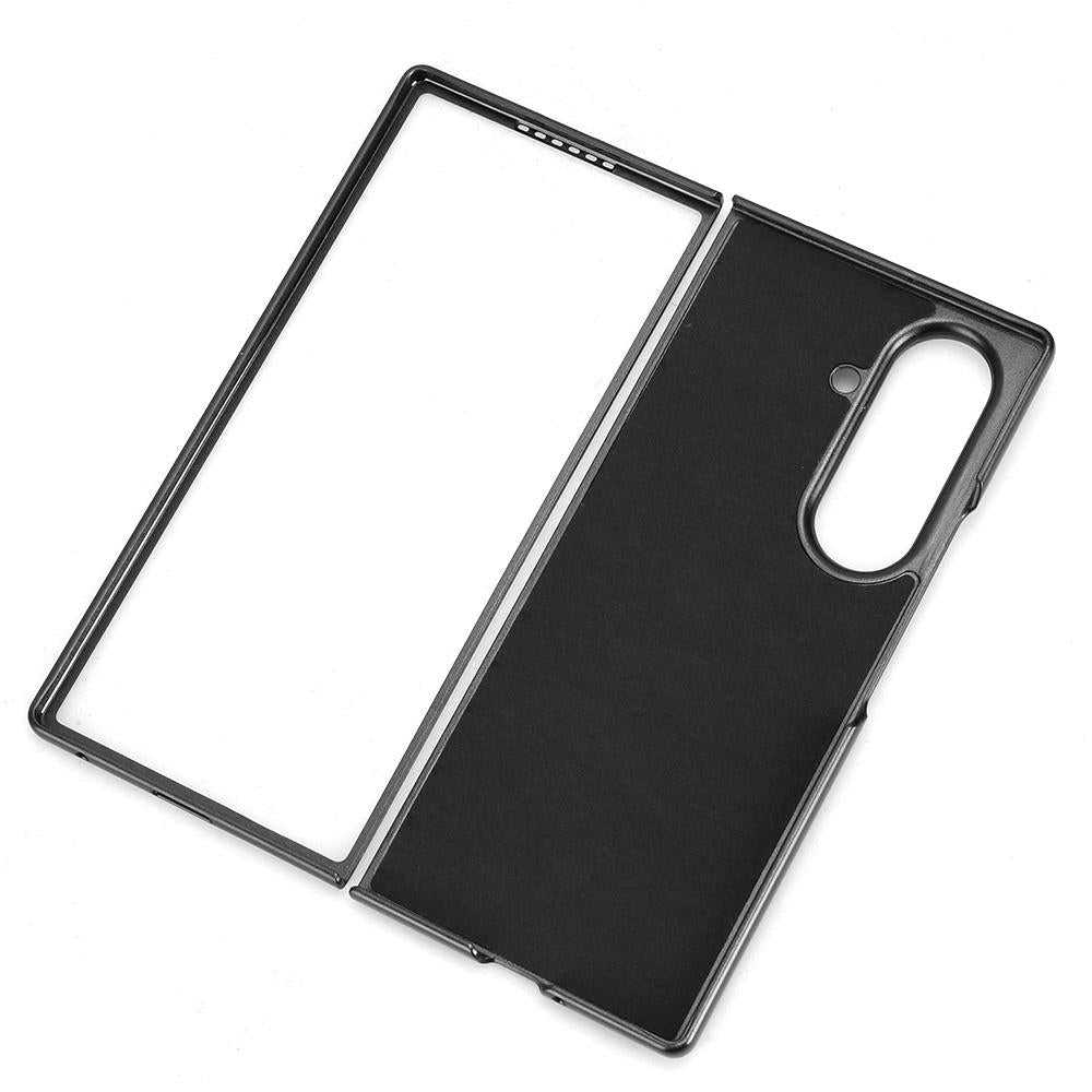 Samsung Galaxy Z Fold7 5G Cow Pattern Sewing Back Cover Phone Case - Premium PU Leather Texture PC + TPU Shockproof Protective Case, Scratch Resistant Slim Lightweight Anti-Fingerprint Full Coverage Mobile Cover