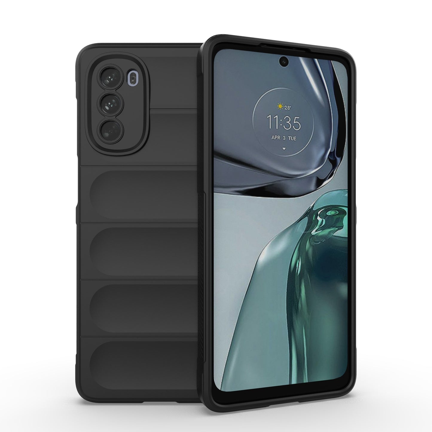 Motorola Moto G62 5G Magic Shield TPU + Flannel Protective Phone Case Cover, Shockproof Scratch Resistant