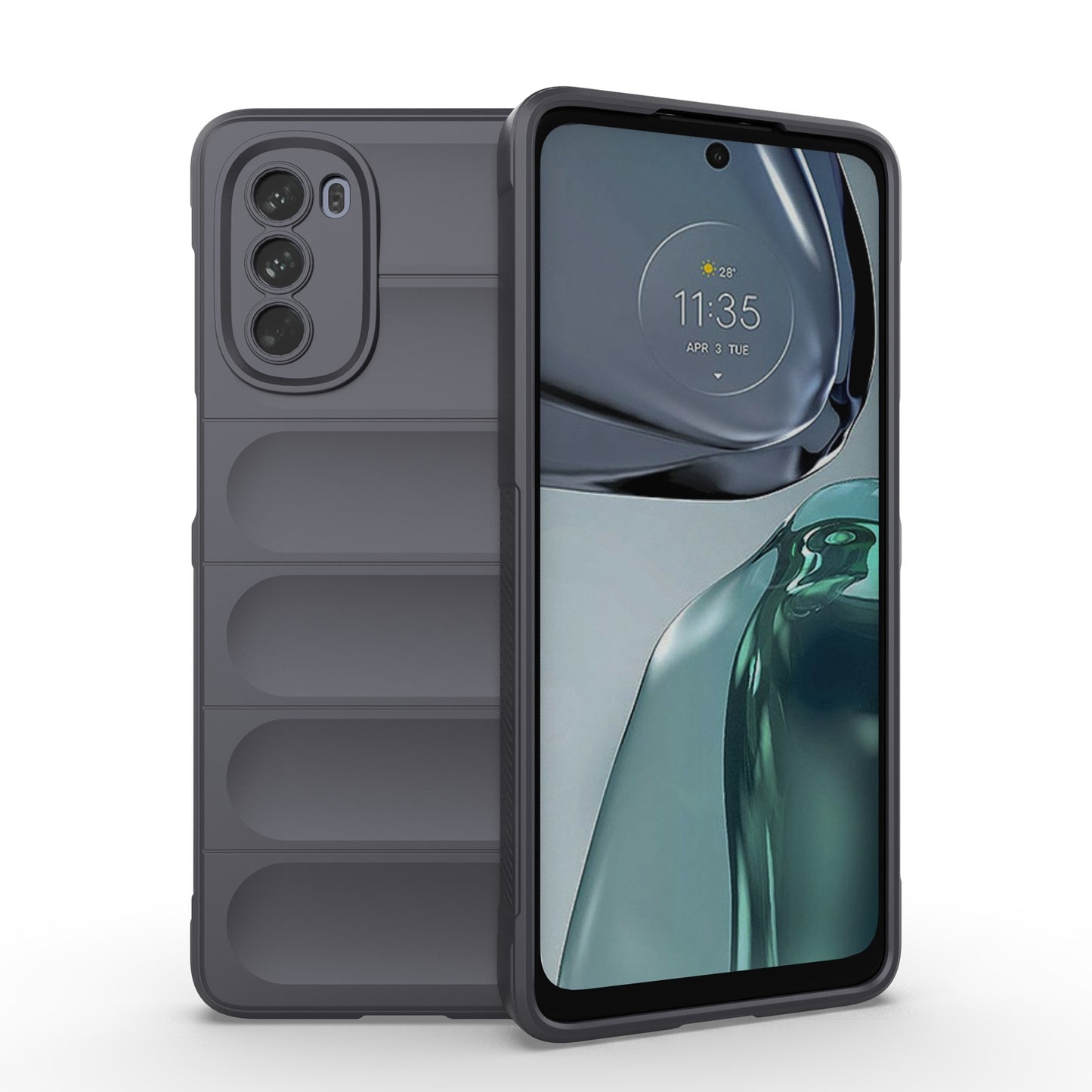 Motorola Moto G62 5G Magic Shield TPU + Flannel Protective Phone Case Cover, Shockproof Scratch Resistant