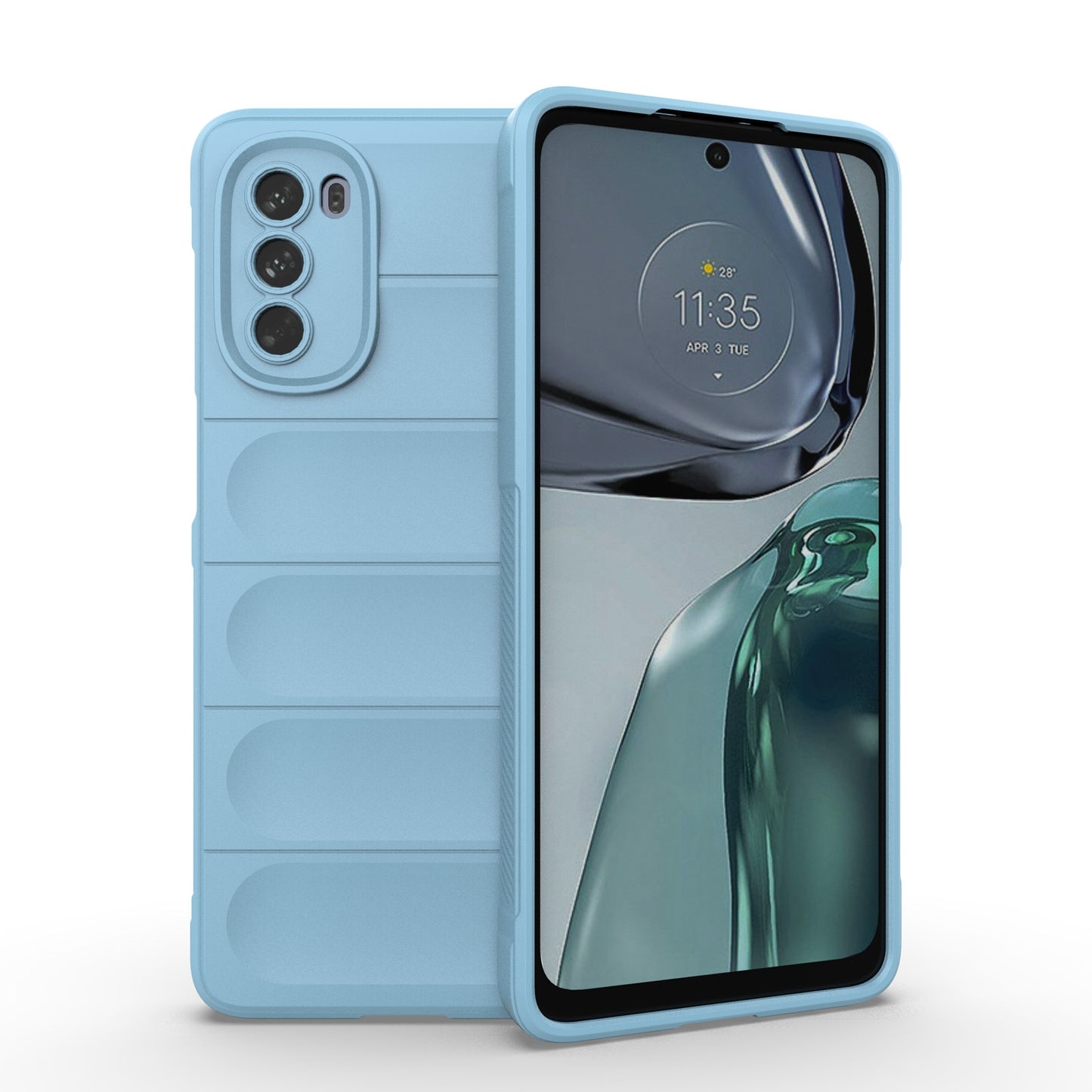 Motorola Moto G62 5G Magic Shield TPU + Flannel Protective Phone Case Cover, Shockproof Scratch Resistant