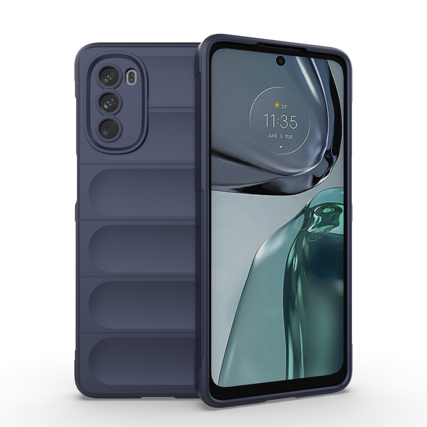 Motorola Moto G62 5G Magic Shield TPU + Flannel Protective Phone Case Cover, Shockproof Scratch Resistant