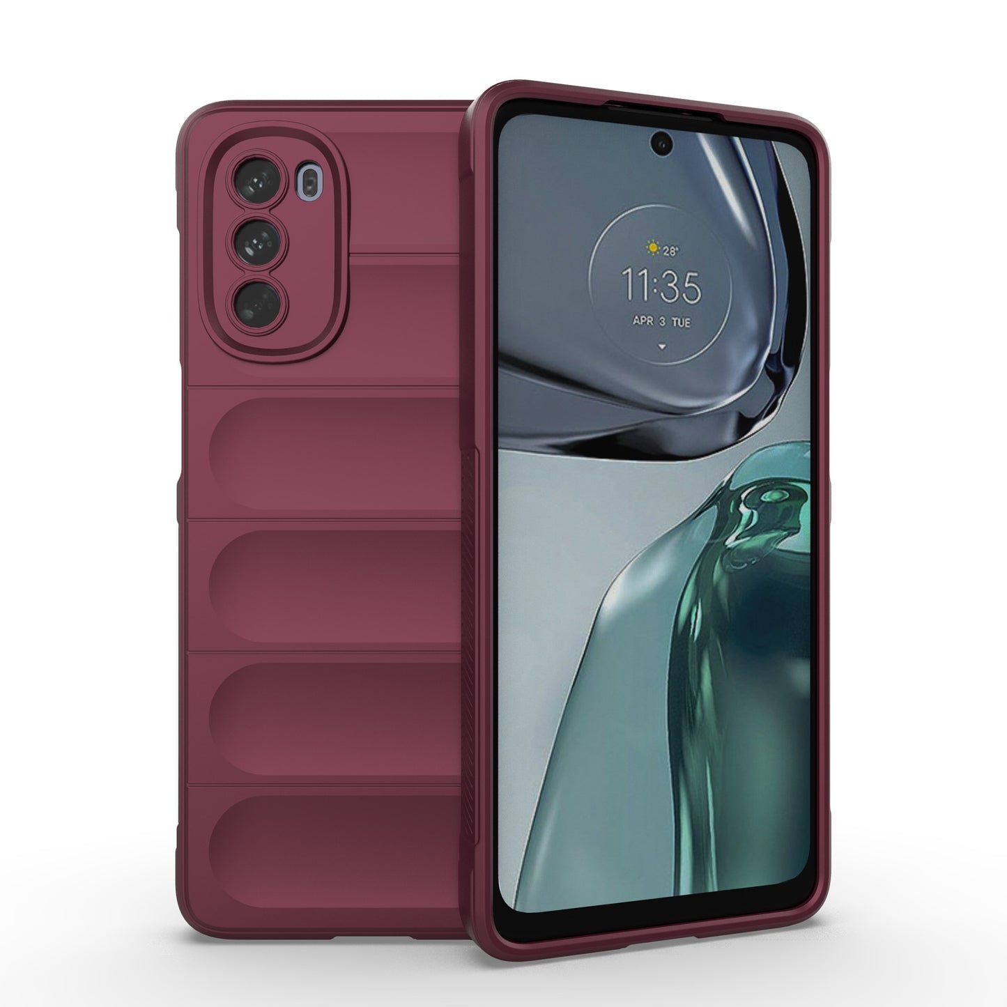 Motorola Moto G62 5G Magic Shield TPU + Flannel Protective Phone Case Cover, Shockproof Scratch Resistant