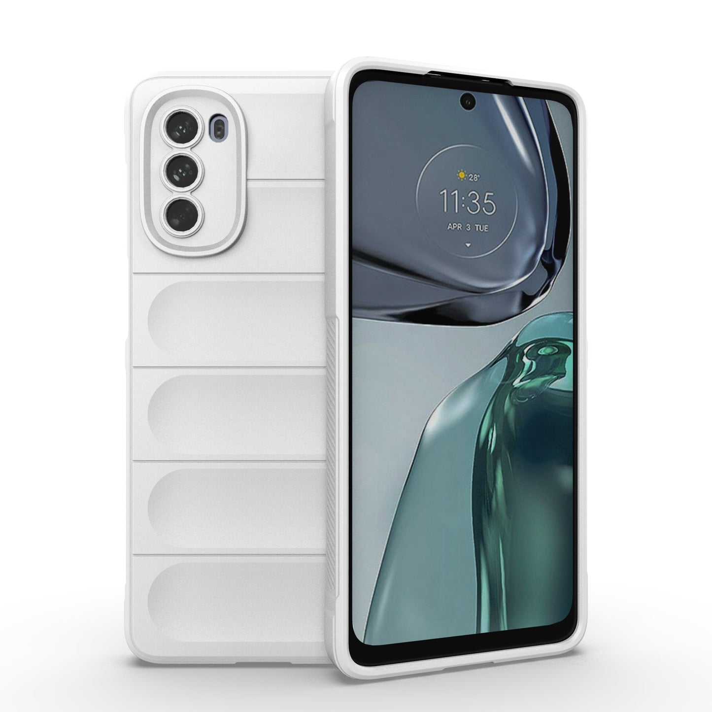 Motorola Moto G62 5G Magic Shield TPU + Flannel Protective Phone Case Cover, Shockproof Scratch Resistant