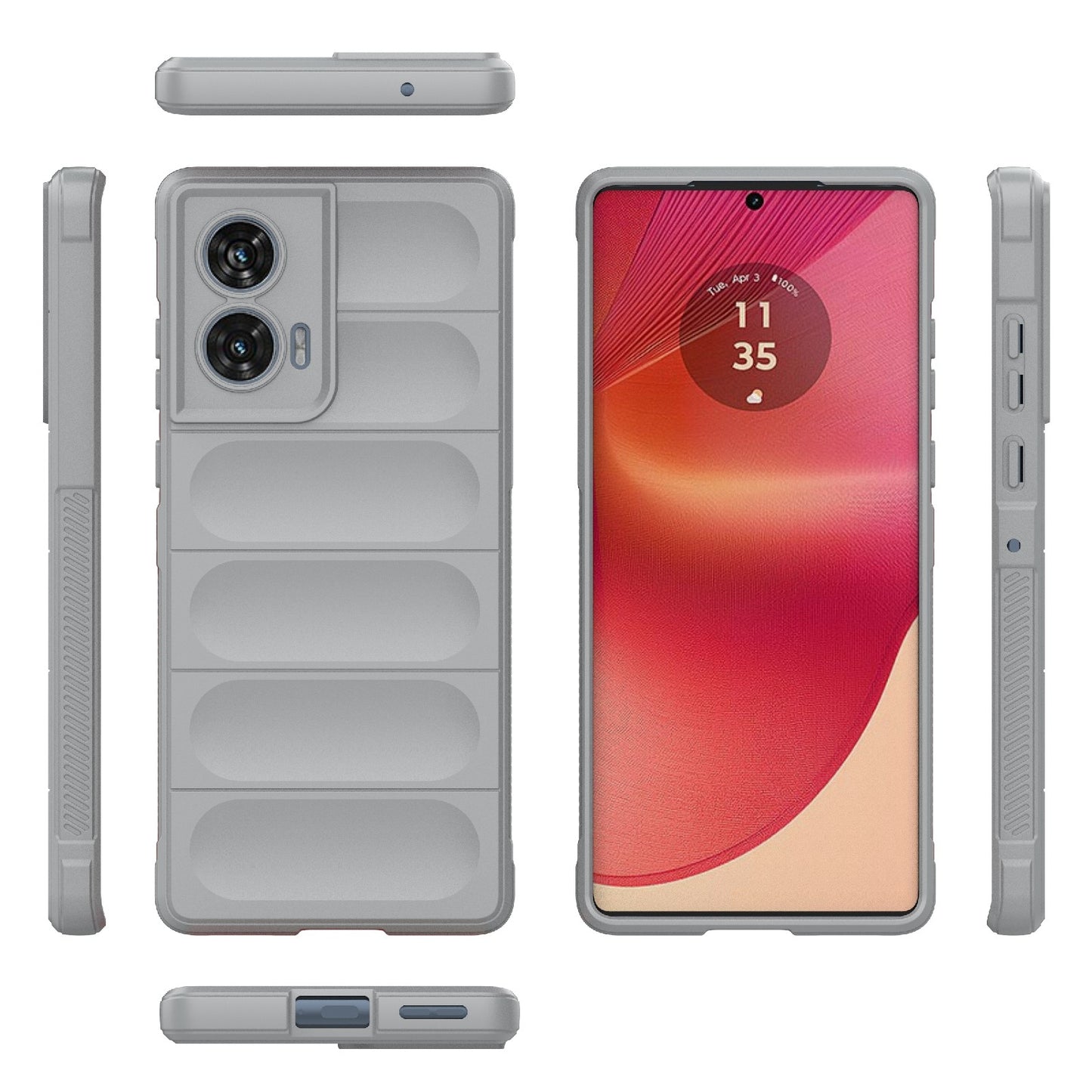 Motorola Edge 50 Fusion 5G Global Shock Absorbent Magic Shield TPU + Flannel Phone Case, Featuring Ridged Drop Protection, Bright Colours & Easy Access