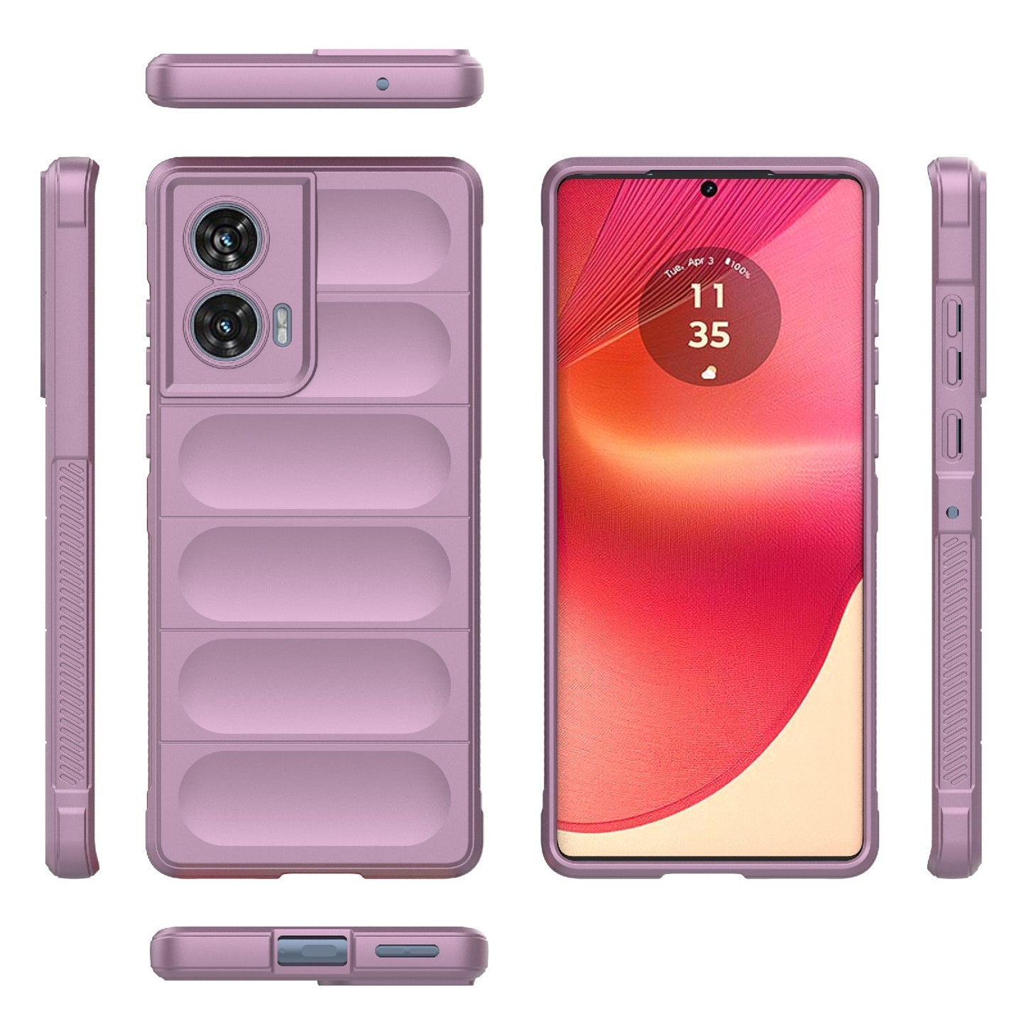 Motorola Edge 50 Fusion 5G Global Shock Absorbent Magic Shield TPU + Flannel Phone Case, Featuring Ridged Drop Protection, Bright Colours & Easy Access