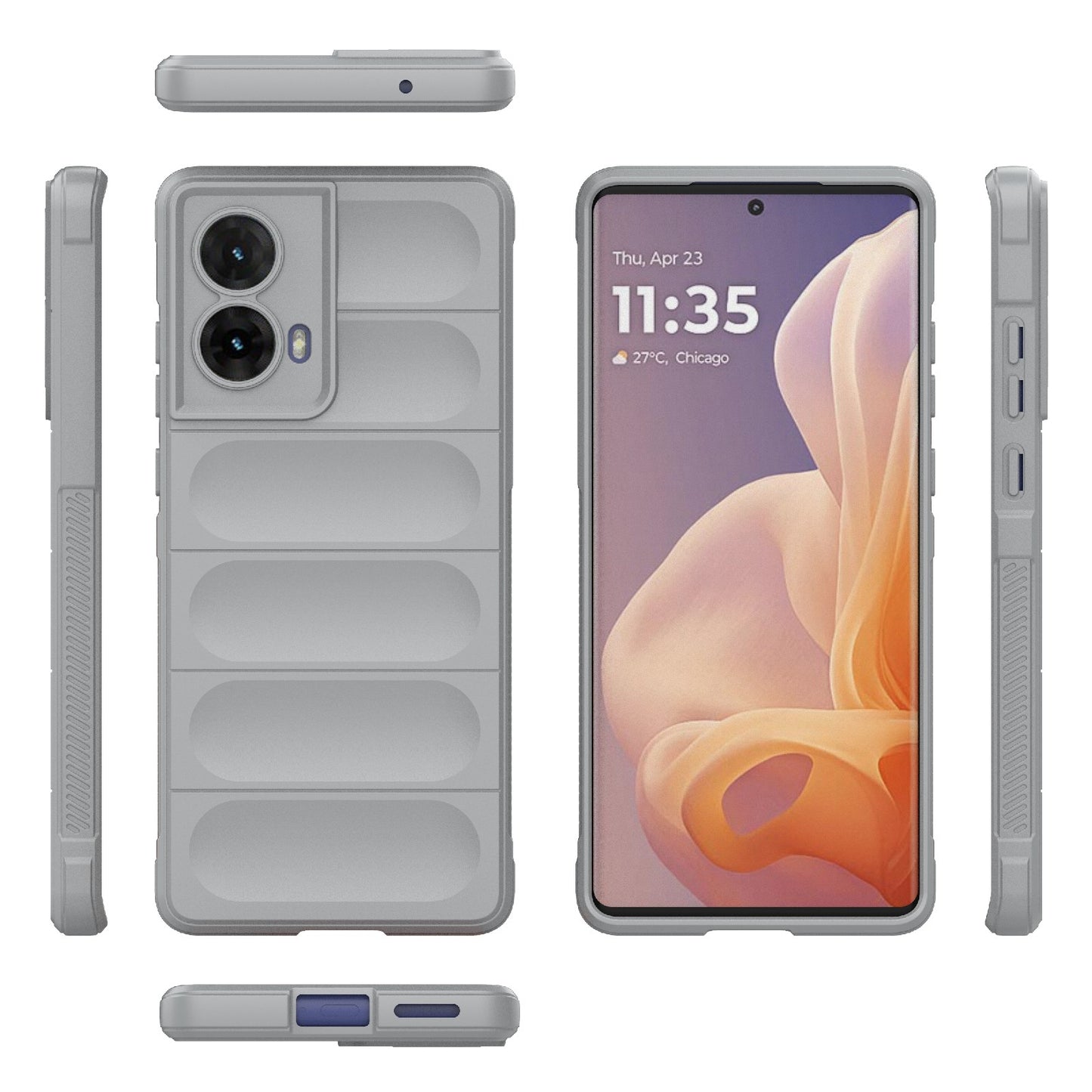 Motorola Moto G85 5G Global Shock Absorbent Magic Shield TPU + Flannel Phone Case, Featuring Ridged Drop Protection, Bright Colours & Easy Access