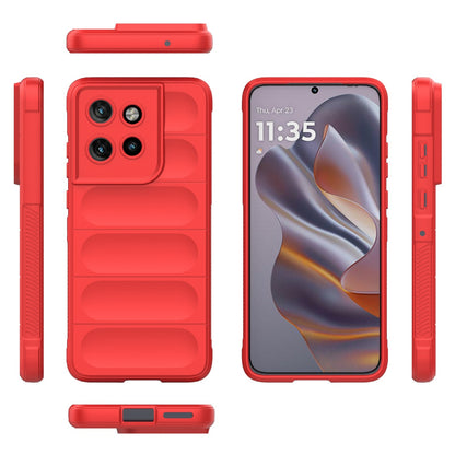 Motorola Edge 50 Neo Magic Shield TPU + Flannel Protective Phone Case Cover, Shockproof Scratch Resistant