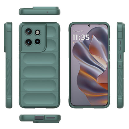 Motorola Edge 50 Neo Magic Shield TPU + Flannel Protective Phone Case Cover, Shockproof Scratch Resistant