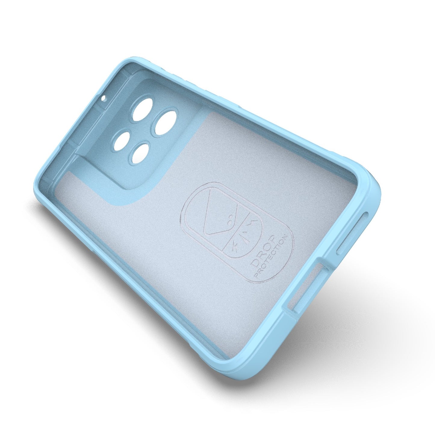 Motorola Edge 50 Neo Magic Shield TPU + Flannel Protective Phone Case Cover, Shockproof Scratch Resistant