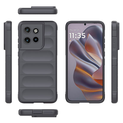 Motorola Edge 50 Neo Magic Shield TPU + Flannel Protective Phone Case Cover, Shockproof Scratch Resistant
