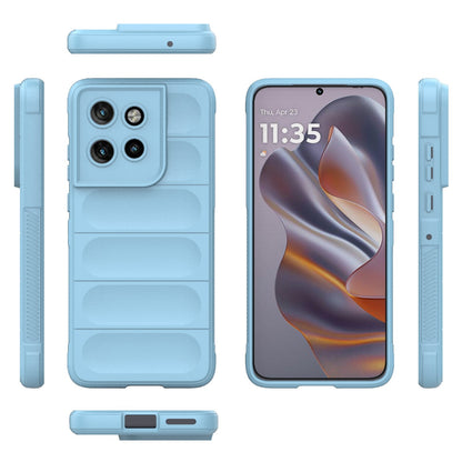 Motorola Edge 50 Neo Magic Shield TPU + Flannel Protective Phone Case Cover, Shockproof Scratch Resistant
