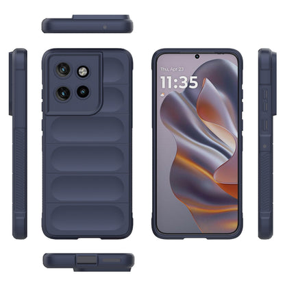 Motorola Edge 50 Neo Magic Shield TPU + Flannel Protective Phone Case Cover, Shockproof Scratch Resistant