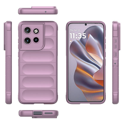 Motorola Edge 50 Neo Magic Shield TPU + Flannel Protective Phone Case Cover, Shockproof Scratch Resistant