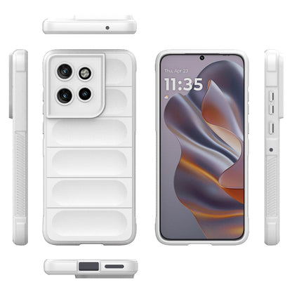Motorola Edge 50 Neo Magic Shield TPU + Flannel Protective Phone Case Cover, Shockproof Scratch Resistant