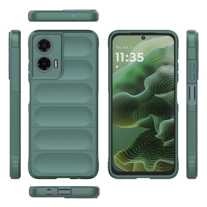 Motorola Moto G35 5G Magic Shield TPU + Flannel Protective Phone Case Cover, Shockproof Scratch Resistant