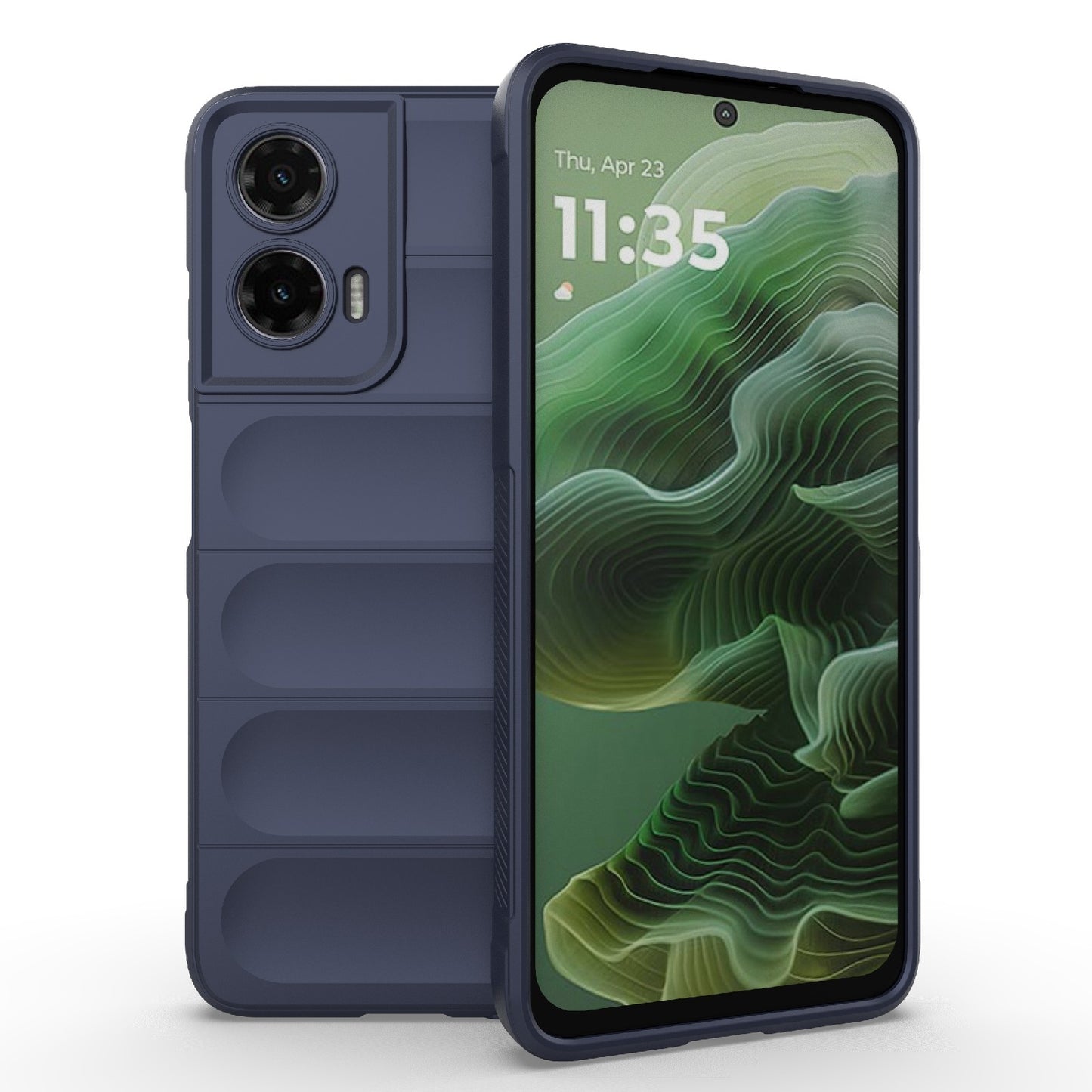 Motorola Moto G35 5G Magic Shield TPU + Flannel Protective Phone Case Cover, Shockproof Scratch Resistant