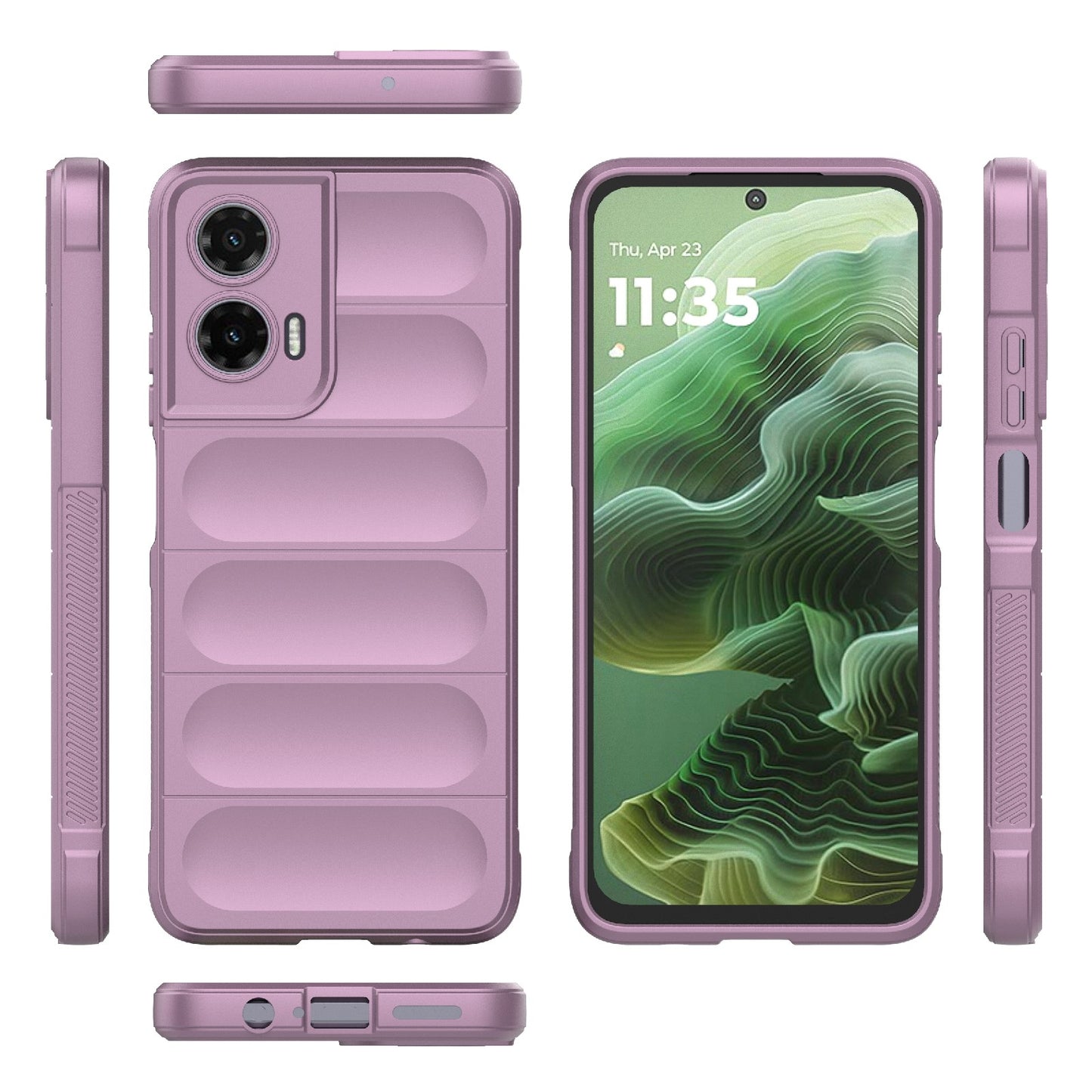 Motorola Moto G35 5G Magic Shield TPU + Flannel Protective Phone Case Cover, Shockproof Scratch Resistant