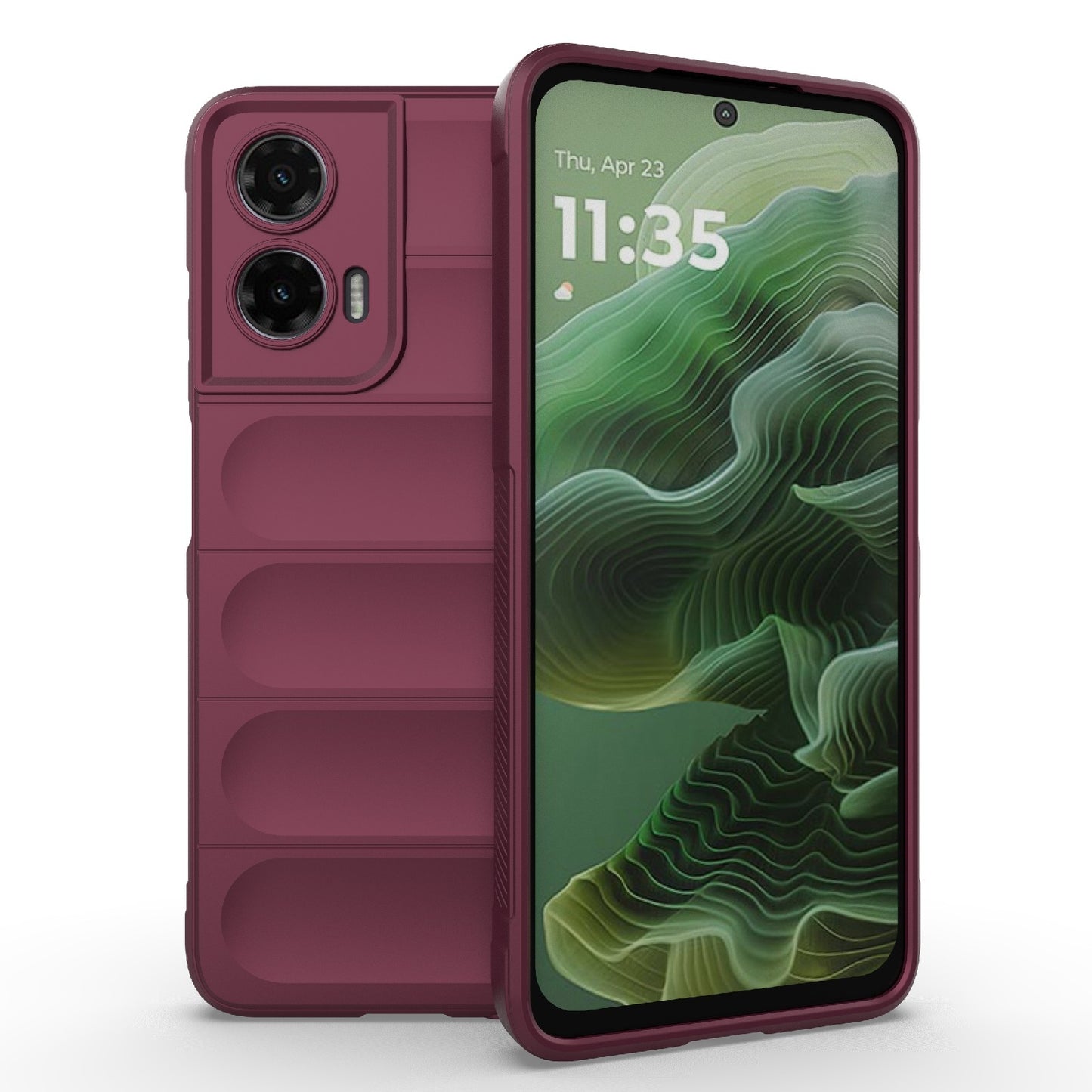 Motorola Moto G35 5G Magic Shield TPU + Flannel Protective Phone Case Cover, Shockproof Scratch Resistant