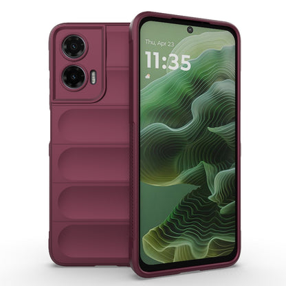 Motorola Moto G35 5G Magic Shield TPU + Flannel Protective Phone Case Cover, Shockproof Scratch Resistant