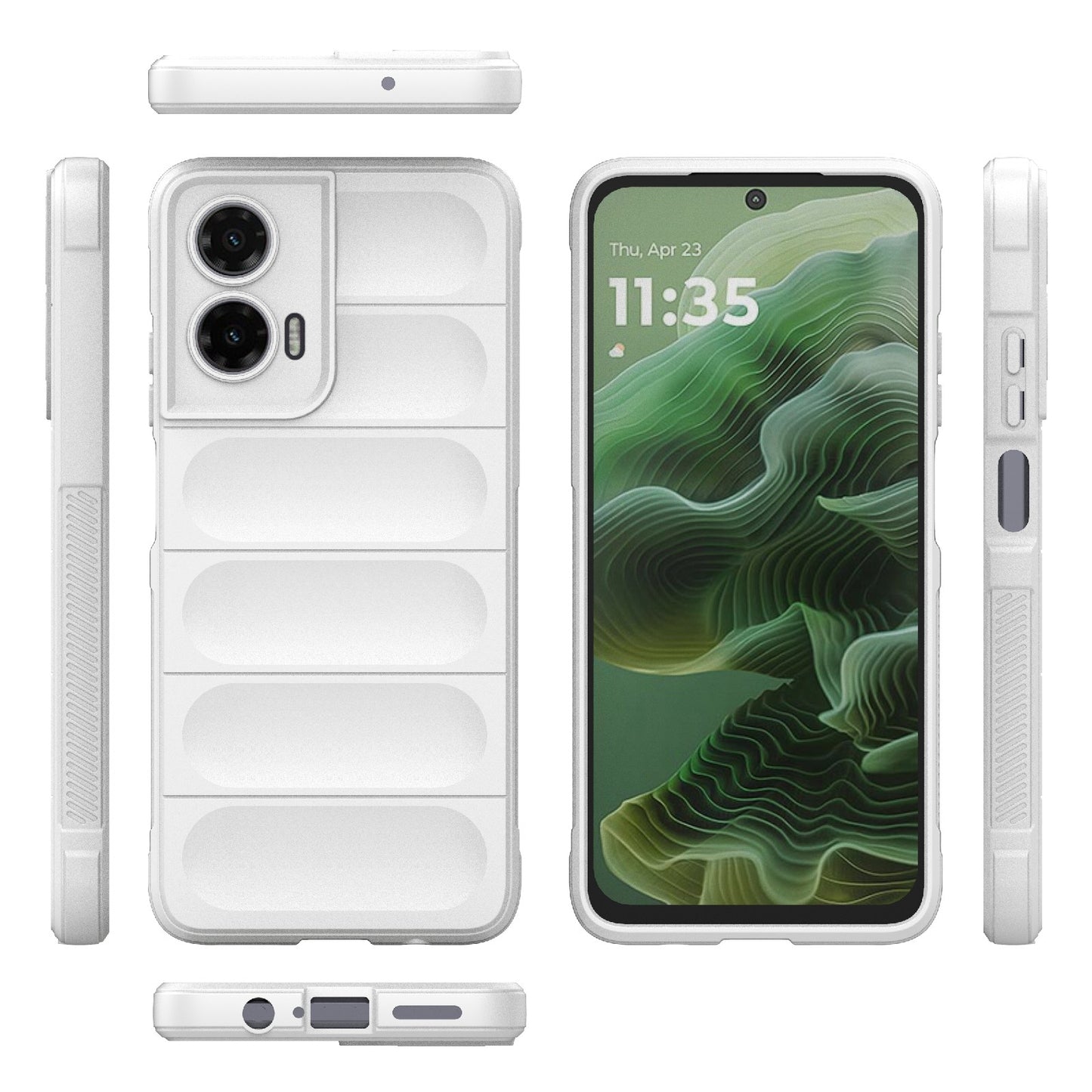 Motorola Moto G35 5G Magic Shield TPU + Flannel Protective Phone Case Cover, Shockproof Scratch Resistant