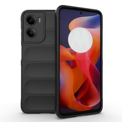 Motorola E15 Magic Shield TPU + Flannel Protective Phone Case Cover, Shockproof Scratch Resistant