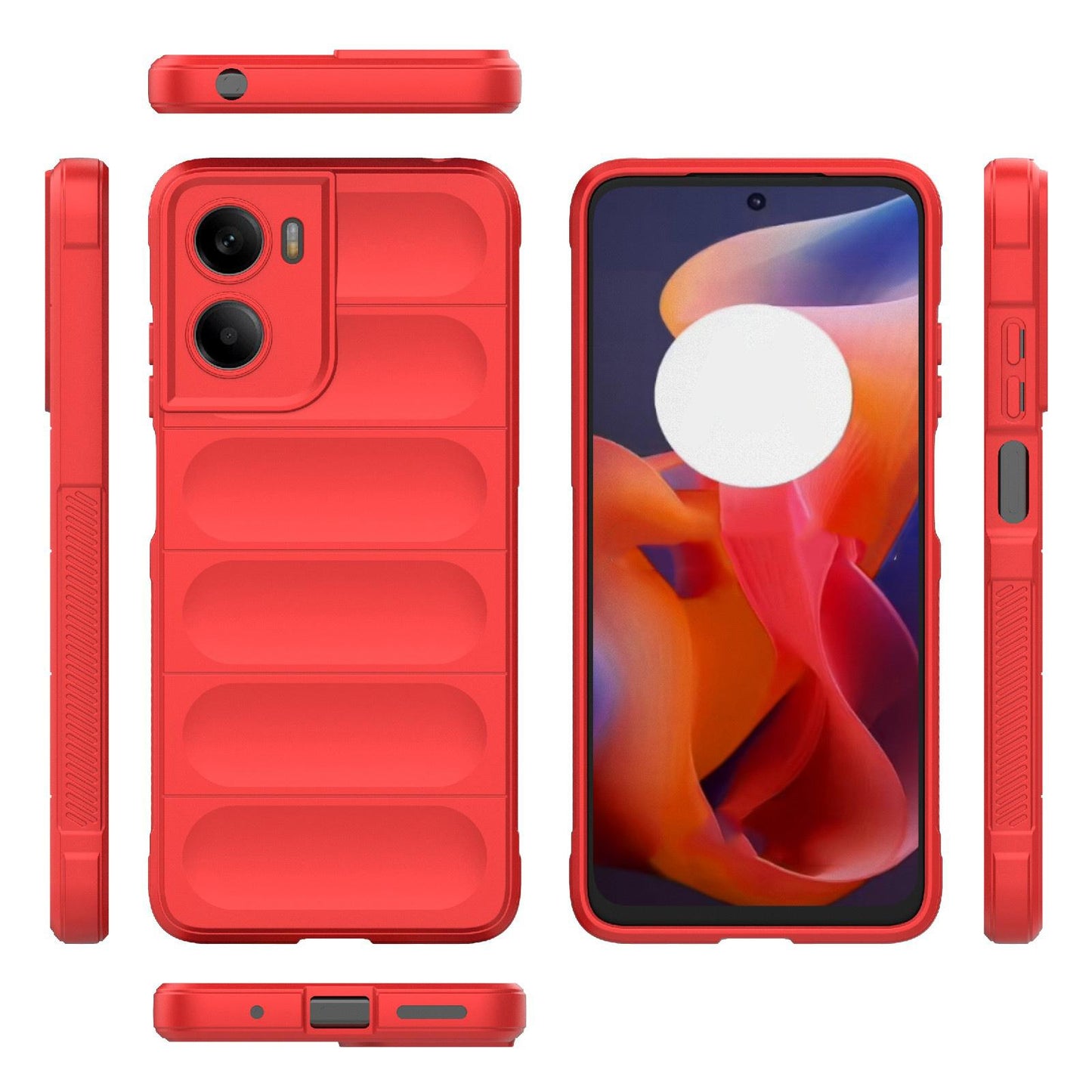Motorola E15 Magic Shield TPU + Flannel Protective Phone Case Cover, Shockproof Scratch Resistant