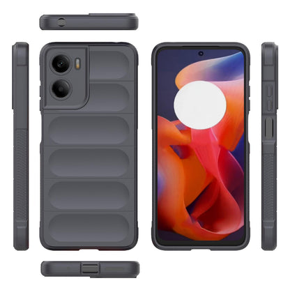 Motorola E15 Magic Shield TPU + Flannel Protective Phone Case Cover, Shockproof Scratch Resistant