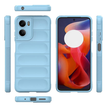 Motorola E15 Magic Shield TPU + Flannel Protective Phone Case Cover, Shockproof Scratch Resistant