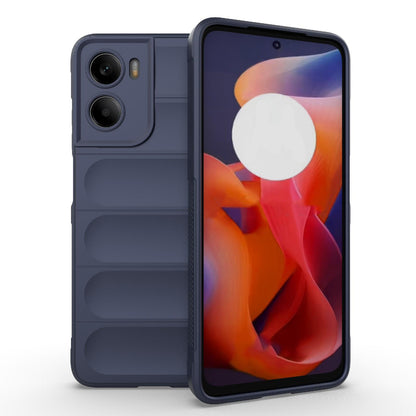 Motorola E15 Magic Shield TPU + Flannel Protective Phone Case Cover, Shockproof Scratch Resistant