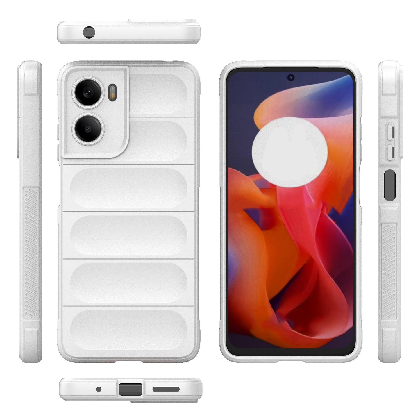 Motorola E15 Magic Shield TPU + Flannel Protective Phone Case Cover, Shockproof Scratch Resistant