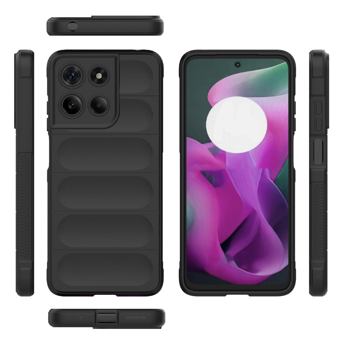 Motorola Moto G15 4G Magic Shield TPU + Flannel Protective Phone Case Cover, Shockproof Scratch Resistant